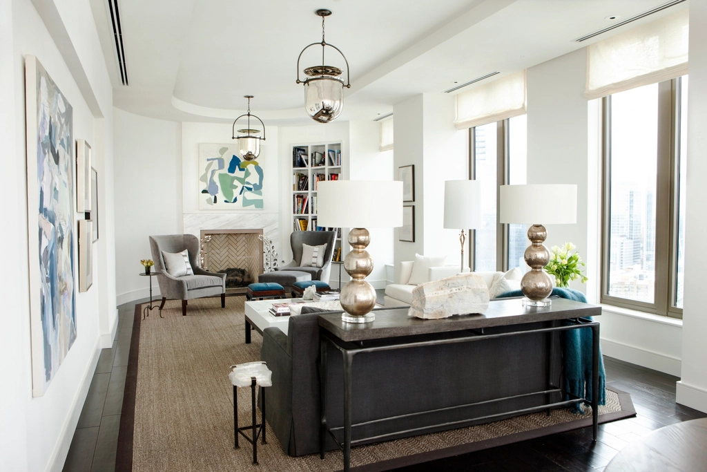 Modern 2 bedroom apartment living room
